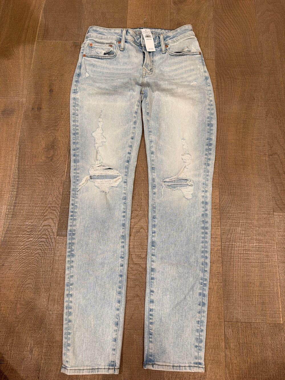 American Eagle Airflex 360 Distressed Wash Skinny Jeans Mens 30x32